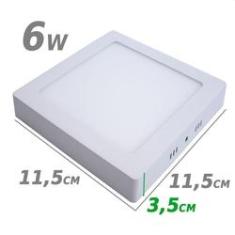 Imagem de Painel Plafon LED de sobrepor 6w 12 x 12cm 3000k branco quente st214
