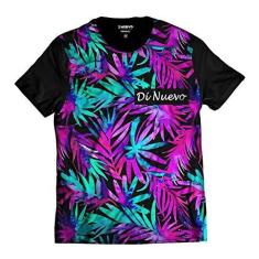 Imagem de Camiseta Havaiana Folhas Coloridas Verão Tropical Di Nuevo