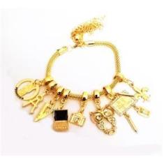 Imagem de Pulseira Berloque Professora Ensino Folheado Ouro 18k