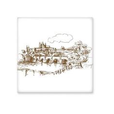 Imagem de Adesivo brilhante de ejo de cerâmica de marco tcheco Charles Bridge Prague