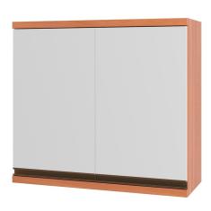 Imagem de Armário Aéreo Cozinha Macadâmia 2 Portas Freijó/branco - Telasul