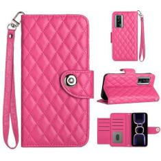 Imagem de Para Xiaomi Redmi K60, capa carteira com alça de pulso, capa flip magnética de couro com 7 cartões Solts 1 compartimento para dinheiro, capa de telefone com suporte para Redmi K60 5G 6,7 polegadas