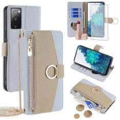 Imagem de Asuwish Capa de telefone para Samsung Galaxy S20 FE 5G 16.5 cm capa carteira e espelho capa flip anel suporte cartão alça transversal célula S 20 EF UW S20FE5G S20FE 20S S2O Fan Edition 4G G5 mulheres