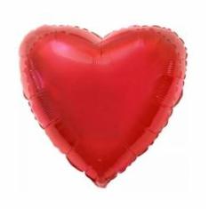 Imagem de Balão De Coração Vermelho Metalizado 40cm