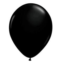 Imagem de Balão Preto de Látex - 9 Polegadas - 50 Unidades