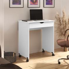 Imagem de Escrivaninha Verona Estudos Notbook computador Com rodinhas Cor Branco