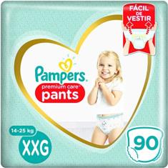 Imagem de Fralda de Vestir Pampers Premium Care Pants Tamanho XXG 90 Unidades Peso Indicado 14 - 25kg