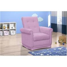 Imagem de Poltrona Decorativa com balanço Baby - Veludo turkey Rose