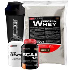 Imagem de Kit Whey Protein 500G+ Bcaa 4,5 100G+ Power Creatine 100G