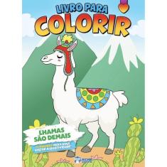 Imagem de Livro Para Colorir - Lhamas São Demais