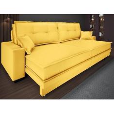 Imagem de Sofá Palermo 2,80M Retrátil E Reclinável Velosuede Canario - Netsofas