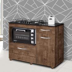 Imagem de Balcão para Cooktop e Forno 2 Portas 1 Gaveta Clara