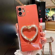 Imagem de Capa protetora de metal brilhante para Samsung Galaxy S22 S21 S20 Ultra S21 S20 FE S10 Plus à prova de choque, vermelho camélia, para S21FE