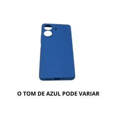 Imagem de Capa Veludo Azul Compatível Xiaomi Redmi 13c Lançamento 2023