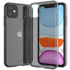 Imagem de Estojo macio com brilho cristalino fino para iPhone 11 Pro Max 13 12 Mini X XS XR 8 Plus 7 6S SE 2020 Acessórios de capa de telefone de luxo, preto, para iPhone 12