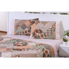 Imagem de Jogo Lençol 4 Peças Cama Viúva 1,88X1,28M Percal Patchwork