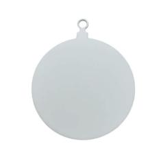 Imagem de Kit 10 un. Enfeite Bolinha de Natal em Mdf (07x06) Branco