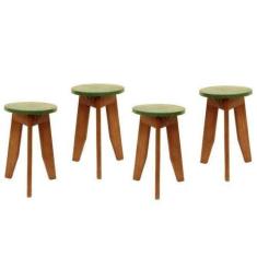 Imagem de Conjunto 4 Banquetas Colorido Suze - MaderSilva
