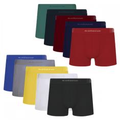 Imagem de Cueca Boxer Selene Sem Costura Kit com 10