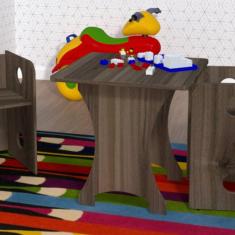 Imagem de Mesa Infantil Clei Kit Cubos Baby Bramov Móveis Ameixa