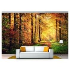 Imagem de Papel De Parede Estrada Caminho Floresta 3D Nes091 3M²