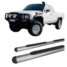 Imagem de Estribo lateral Hilux 1998 A 2004 OVAL OBLONGO Grafite
