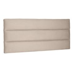 Imagem de Cabeceira Painel Estofada Cama Box Casal 140cm Suede Bege