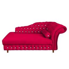Imagem de Divã Chesterfield Juliette 160cm Pés Chanfrado Vermelho