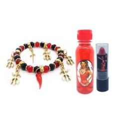 Imagem de Kit Pomba gira Pulseira Ajustável + Batom + Perfume 120ml