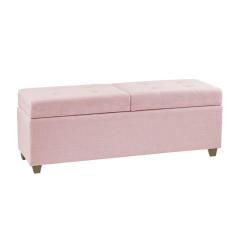 Imagem de Recamier Bau Paris 1,20M Suede Rosa Bebe - Clique Decor