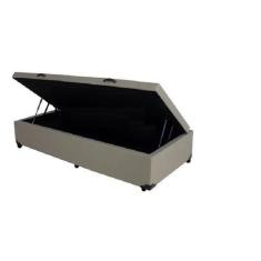 Imagem de Cama Box Baú Solteirão King Sintético Cinza (42X96x203) - Imperium Do