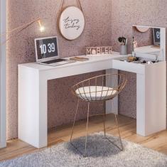 Imagem de Escrivaninha De Canto Penteadeira Jade Tampo Basculante