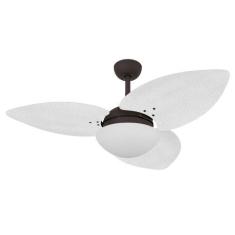 Imagem de Ventilador De Teto Volare Marrom Dunamis Palmae Branco 220V