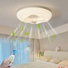 Imagem de Ventilador de teto com iluminação LED Sala de jantar Interior de ferro Controle remoto Silencioso Moderno com luz Ventilador de sala de estar Luz de teto Ventilador de luz para sala de estar