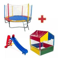 Imagem de Cama Elástica Pula Pula 2,30M Nacional + Piscina De Bolinhas 1,00M + E