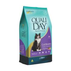 Imagem de Ração Qualiday Para Gatos Adultos Castrados Sabor Carne - 10,1Kg - Pet