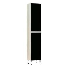 Imagem de Paneleiro 40 Cm Raso 2 Portas Lis Legno Crema Com Preto Tx