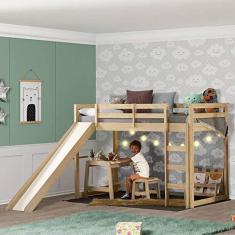 Imagem de Cama Infantil Prime Alta II c/Escorregador Natural Casatema