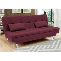 Imagem de Sofá-Cama Casal Reclinável Suede Linoforte Yasmin