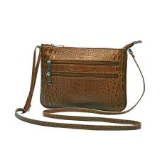 Imagem de Bolsa Couro Legítimo Transversal Feminina Pequena Madamix