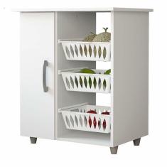 Imagem de Balcão Multiuso 4571 MDP 1 Porta  3 Cestas Móveis Sul