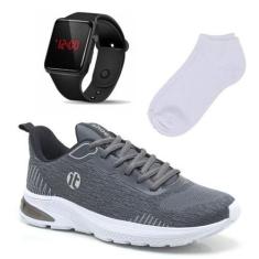 Imagem de Kit Tênis Academia Masculino + Relógio Digital + Meia - It Shoes, Graf