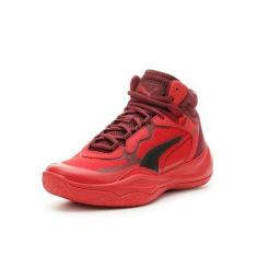 Imagem de PUMA Tênis infantil unissex Playmaker Pro Mid, Red Blast-Fiery Red-Puma Black, 17