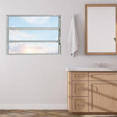Imagem de Janela de Alumínio Basculante 60x80cm Fortline Atlântica Branco