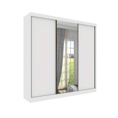 Imagem de Guarda-Roupa Casal com Espelho Dacar 3 pt 4 gv Neve