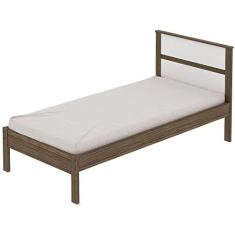 Imagem de Cama Solteiro CM8004 Nogal Branco Tecno Mobili