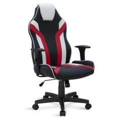 Imagem de Cadeira Gamer Obeso Plus Size Giratória Relax Pt/Bc/Vm - Flex Cadeiras