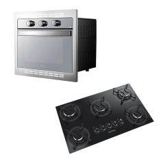 Imagem de KIT Forno Elétrico de Embutir Philco 46L 110v + Cooktop Itatiaia 5 Bocas Mega Chama Bivolt