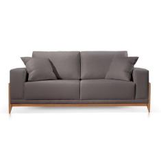 Imagem de Sofá 2 Lugares Fixo Living Bellagio Veludo Cinza 10 1,90m - Poltjá Mov