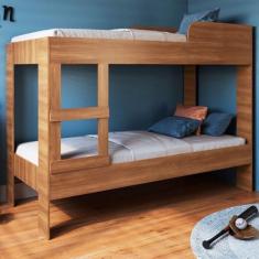 Imagem de Beliche Solteiro 90 Yuma nogal - Art In Móveis